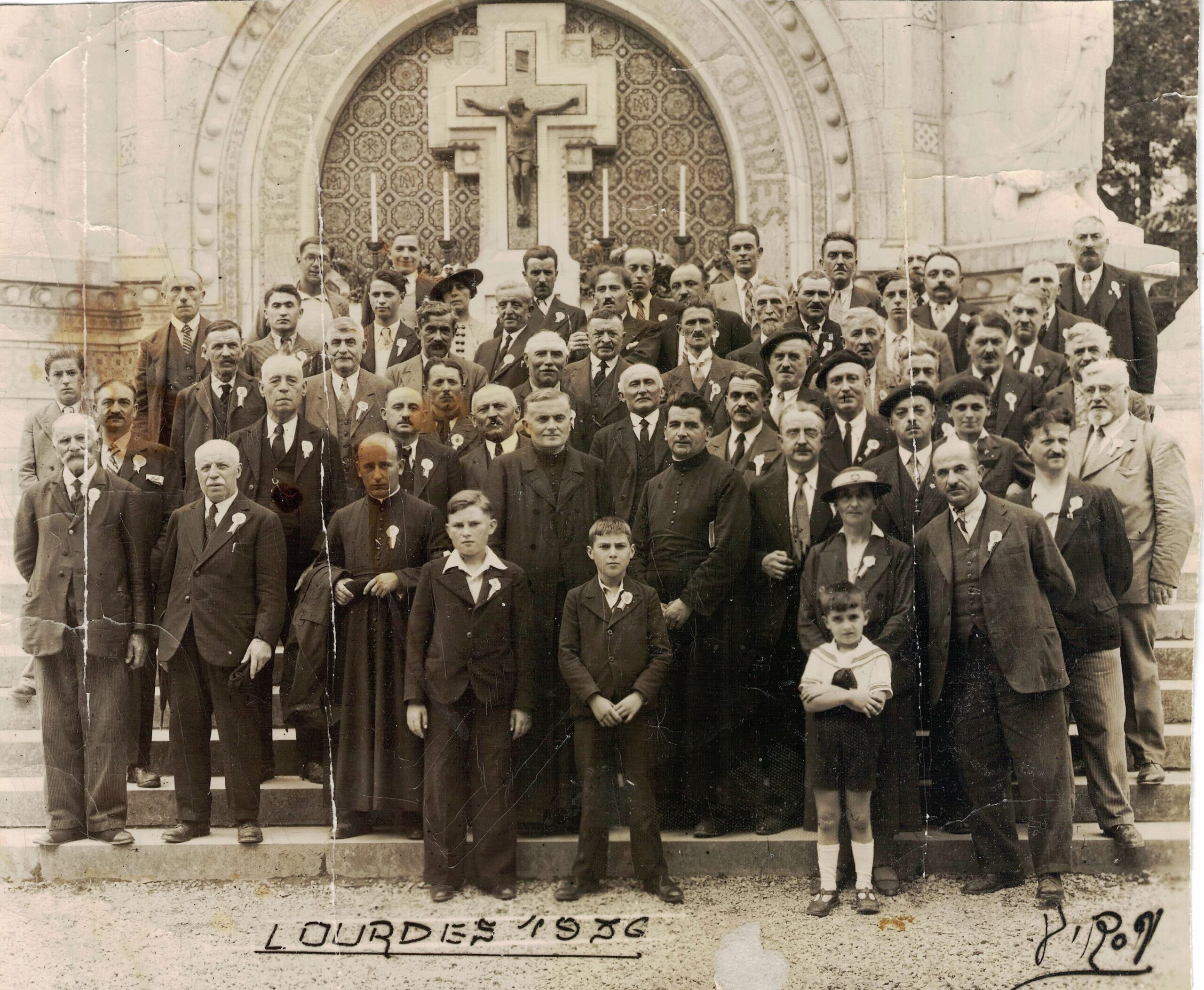 1936, Lourdes avec Familles